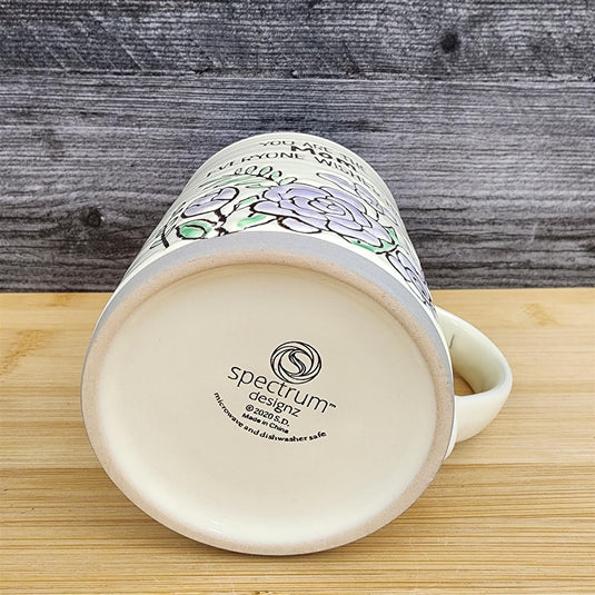 Mom Inspirational Saying Coffee Mug 18oz Ceramic Embossed Tea Cup by Blue Sky