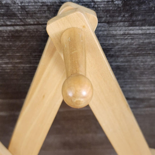 Accordion Wood Rack Expanding Mug Coat Hat Folding 10 Pegs Wall Hanger