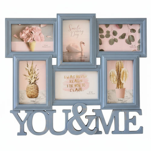 Collage Photo Frame Farmhouse Inspired Decor Wall Hanging for Gallery 6 Openings