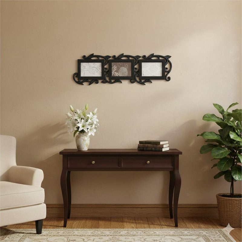 Load image into Gallery viewer, Elegant 3 Phots Frame Scrollwork Classic Black Wall Accent Horizontal Vertical
