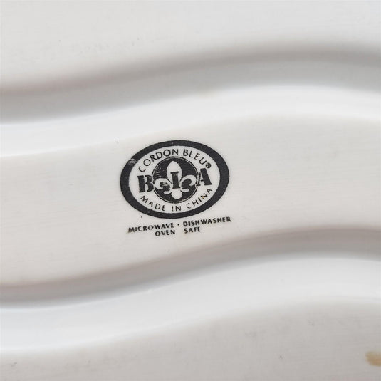 Olive Design Snack Tray Cordon Bleu Bia 3 Compartment Relish Dish Ceramic