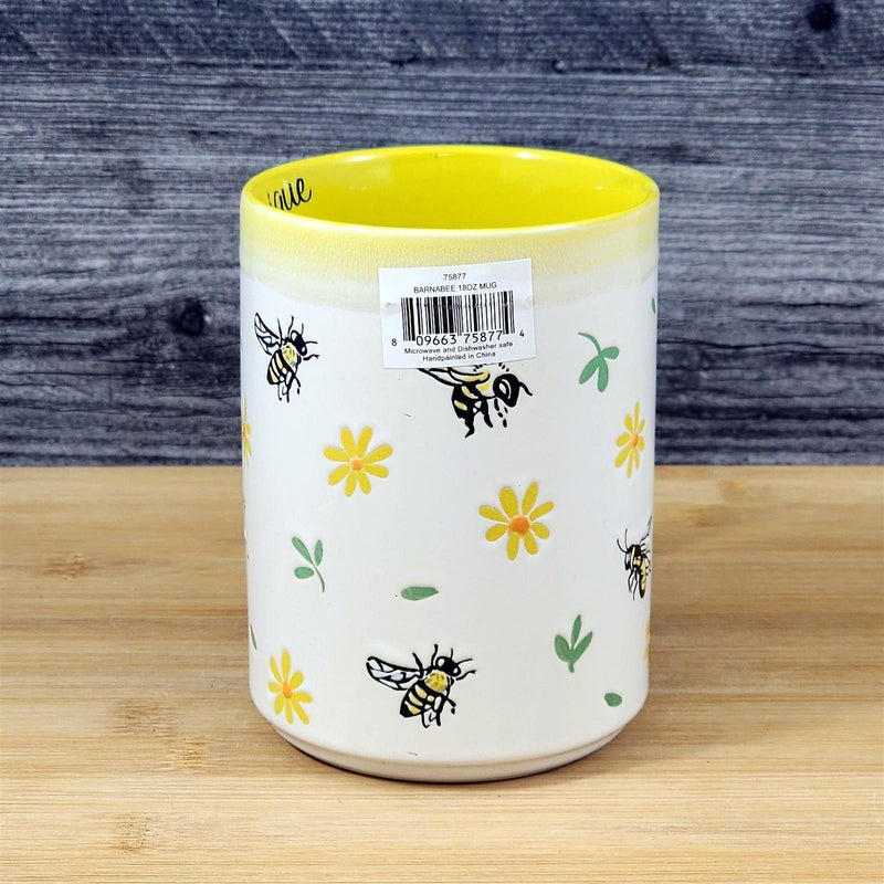 Load image into Gallery viewer, Be Unique Saying Coffee Mug 18oz Bee Themed Embossed Ceramic Tea Cup Blue Sky
