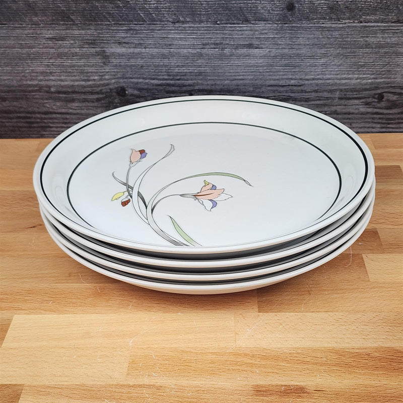 Load image into Gallery viewer, Nitto Meadow Stone Ming Garden Set of 4 Salad Plates Pastel Flowers 9188 Ceramic
