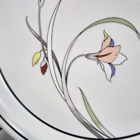 Nitto Meadow Stone Ming Garden Set of 4 Salad Plates Pastel Flowers 9188 Ceramic