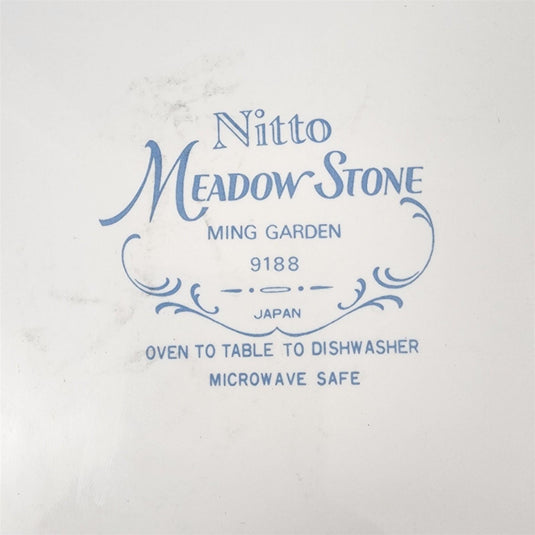 Nitto Meadow Stone Ming Garden Set of 2 Salad Plates Pastel Flowers 9188 Ceramic