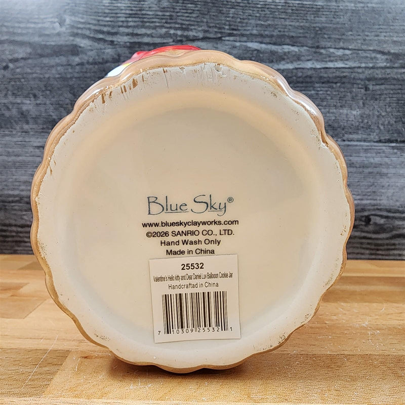 Load image into Gallery viewer, Hello Kitty Dear Daniel Luv Pink Hot Air Balloon Cookie Jar Blue Sky Ceramic
