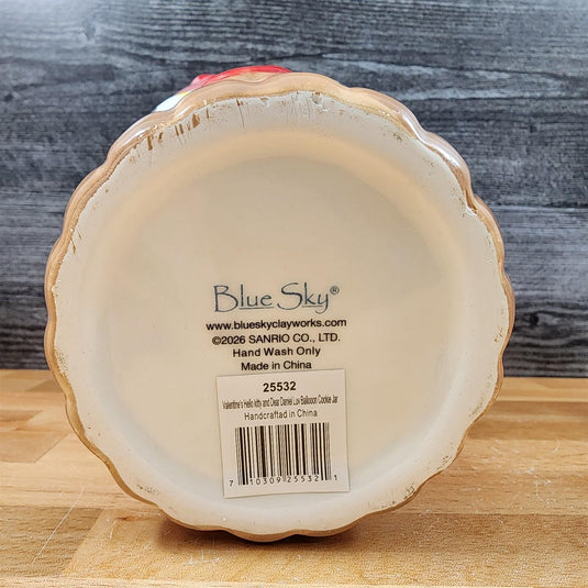 Hello Kitty Dear Daniel Luv Pink Hot Air Balloon Cookie Jar Blue Sky Ceramic