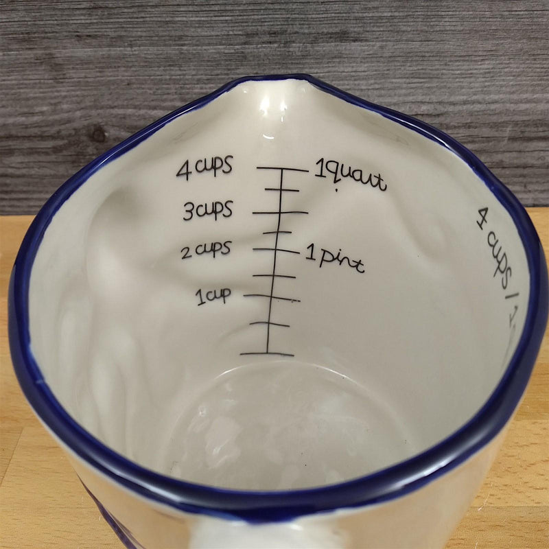 Load image into Gallery viewer, Octopus Measuring Cup 1 Quart Ceramic Batter Bowl by Blue Sky Goldminc

