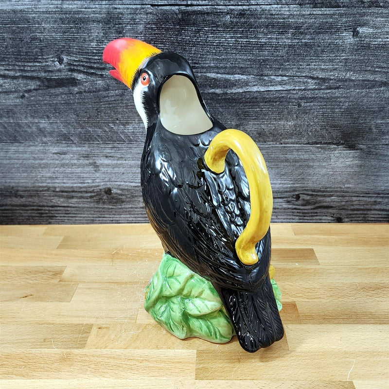Load image into Gallery viewer, Toucan Pitcher Embossed Water Jug Ceramic by Blue Sky
