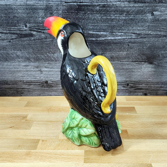 Toucan Pitcher Embossed Water Jug Ceramic by Blue Sky