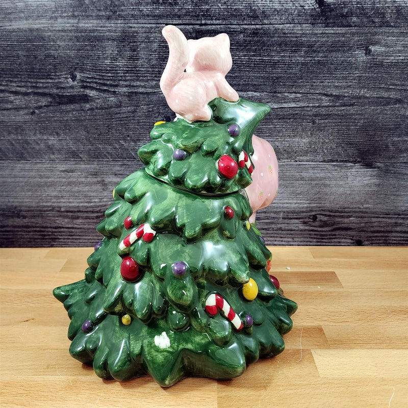 Load image into Gallery viewer, Strawberry Shortcake Falling For Cuteness Cookie Jar Ceramic Blue Sky Christmas

