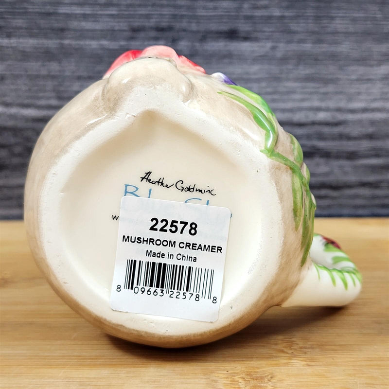 Load image into Gallery viewer, Toadstool Mushroom Creamer Rustic Woodland Cottagecore Ceramic Blue Sky Goldminc
