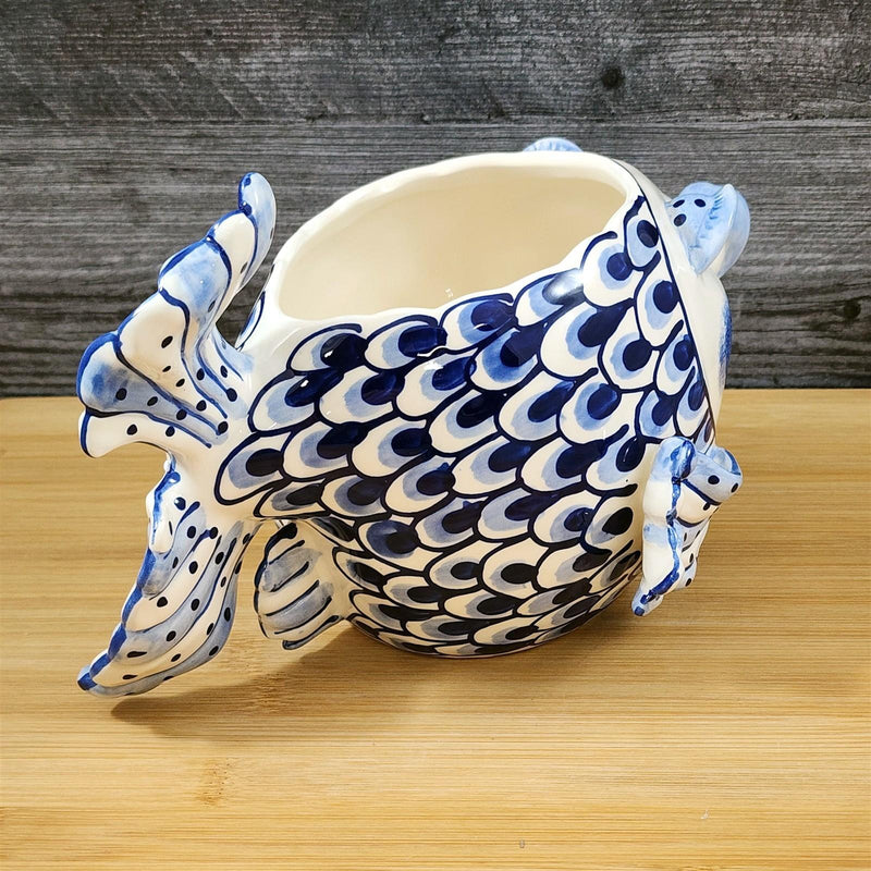 Load image into Gallery viewer, Fish Planter Succulent Plant Pot Holder Ceramic Sea Life Coastal Blue Sky Diane
