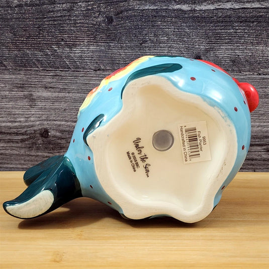Kissy Fish Planter Succulent Plant Pot Holder Ceramic Miss Lorelei Blue Sky