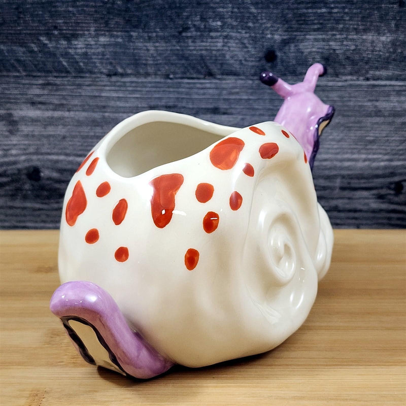 Load image into Gallery viewer, Snail Planter Succulent Plant Pot Holder White Ceramic Blue Sky Goldminc

