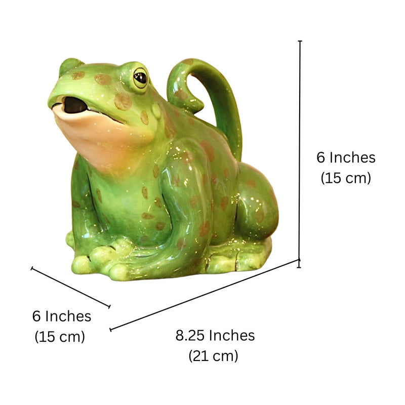 Load image into Gallery viewer, Green Frog Teapot Decorative Animal Décor Tea Pot Ceramics by Blue Sky Clayworks
