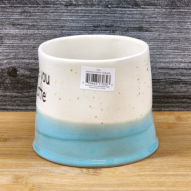 Load image into Gallery viewer, Ceramic Mug I Like You A Latte Coffee Lover Cup Ceramic White by Blue Sky 17oz
