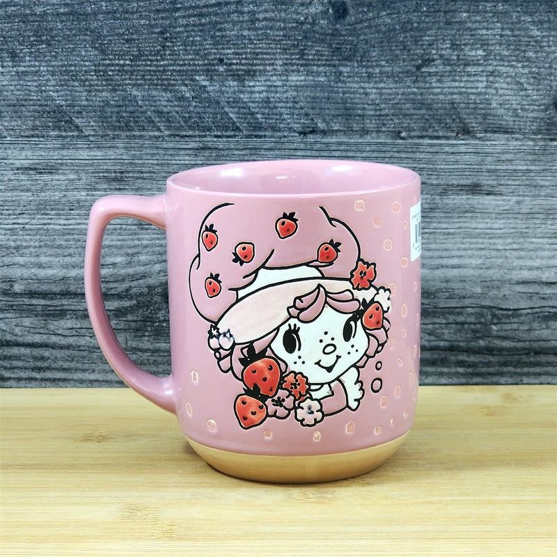 Load image into Gallery viewer, Strawberry Shortcake Coffee Mug Pinkberry Ceramic Embossed 18 oz Cup Blue Sky
