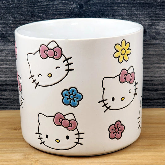 Hello Kitty Planter Utensil Organizer Succulent Plant Ceramic Blue Sky 6.5in