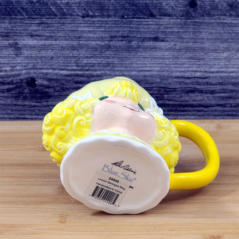 Load image into Gallery viewer, Lemon Meringue Coffee Mug 3D Ceramic Girl Face Tea Cup Blue Sky Goldminc
