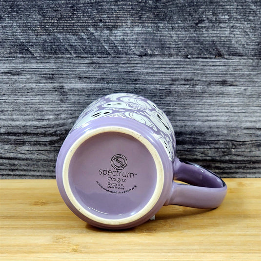 Purple Halloween Ghost Pumpkin Mug Spooky Ceramic Coffee Tea Cup by Blue Sky