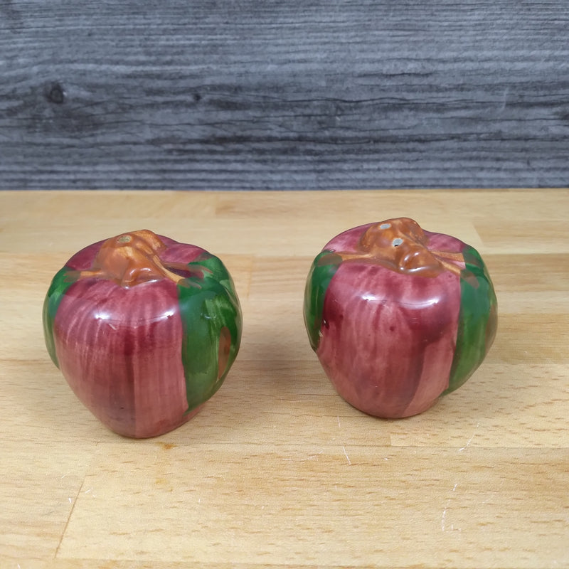 Load image into Gallery viewer, Franciscan Apple Salt and Pepper Set Red Farm USA Mark Earthenware
