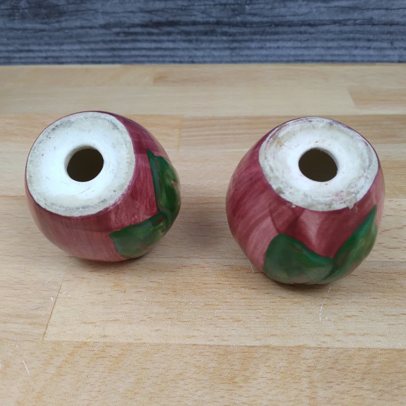 Load image into Gallery viewer, Franciscan Apple Salt and Pepper Set Red Farm USA Mark Earthenware
