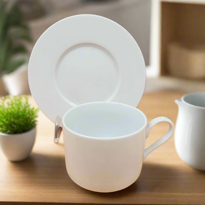 Load image into Gallery viewer, JC Penney Home Collection Set of 4 Coffee Mugs White Tea Cups
