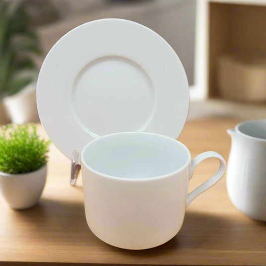 JC Penney Home Collection Set of 4 Coffee Mugs White Tea Cups