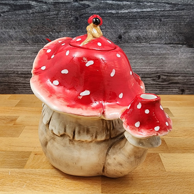 Load image into Gallery viewer, Mushroom Teapot Ceramics Tea Pot by Blue Sky Heather Goldminc Floral Decor
