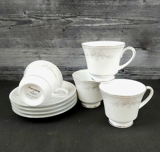 Noritake Sweet Leilani Set of 4 Tea Cup Coffee Mug Dinnerware Legendary 3482