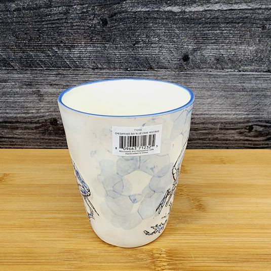 Crab Chesapeake Bay Coffee Mug Ceramic 16oz (473ml) Embossed Tea Cup Blue Sky