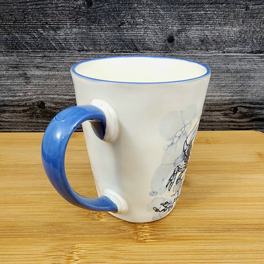 Crab Chesapeake Bay Coffee Mug Ceramic 16oz (473ml) Embossed Tea Cup Blue Sky