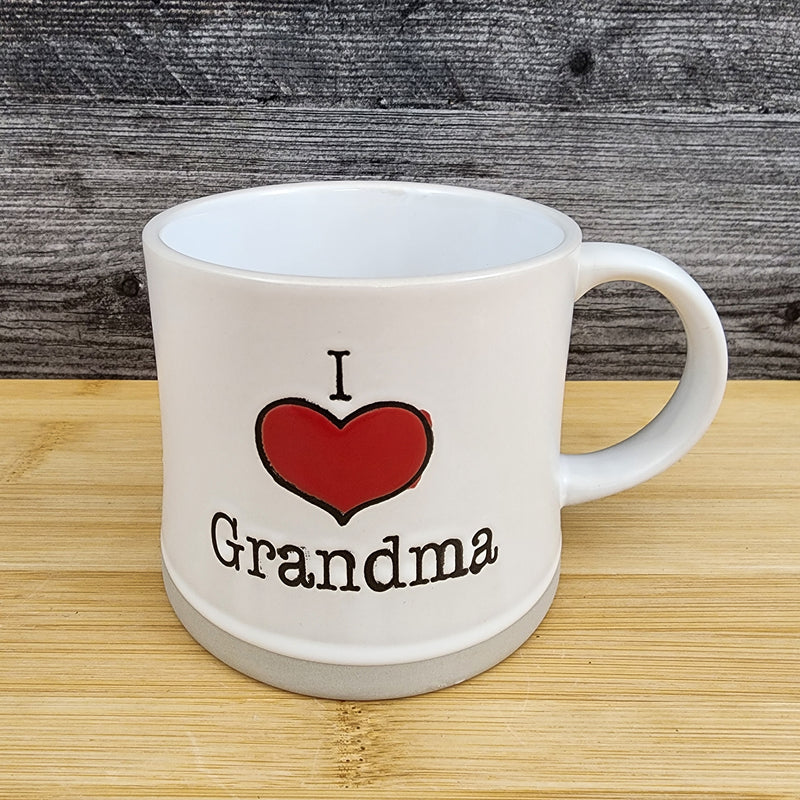 Load image into Gallery viewer, Coffee Mug I Heart Grandma Embossed Tea Cup Ceramic 17 oz White by Blue Sky
