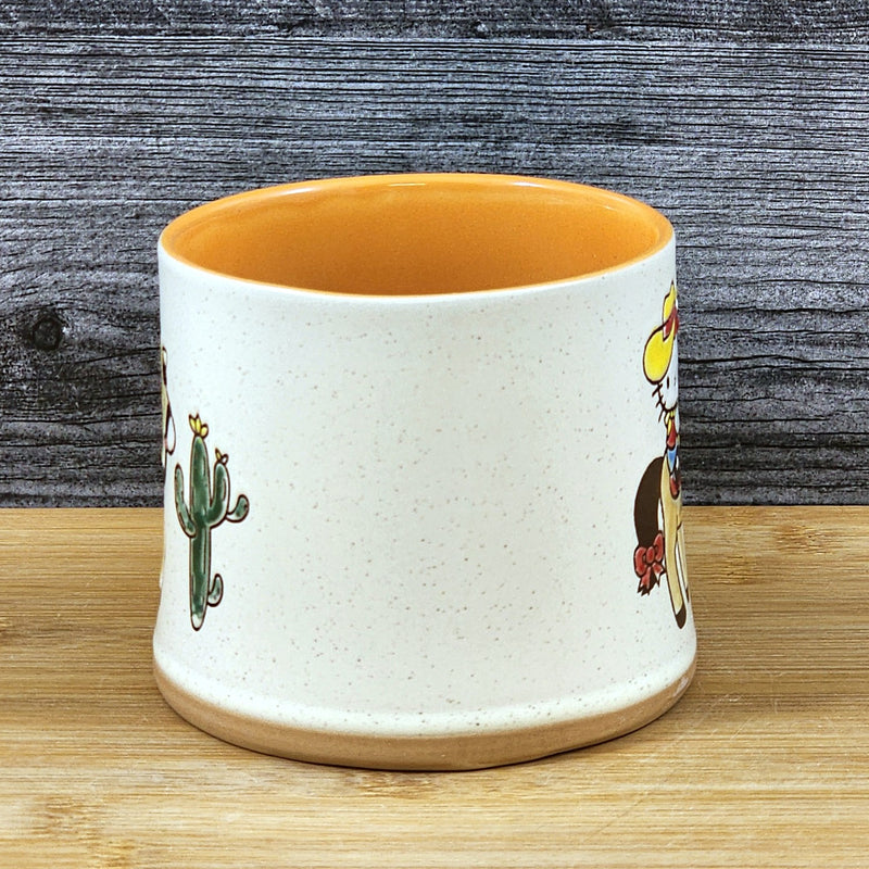 Load image into Gallery viewer, Coffee Mug Hello Kitty Western Cowgirl Horse Cactus Cup Blue Sky Ceramic Orange
