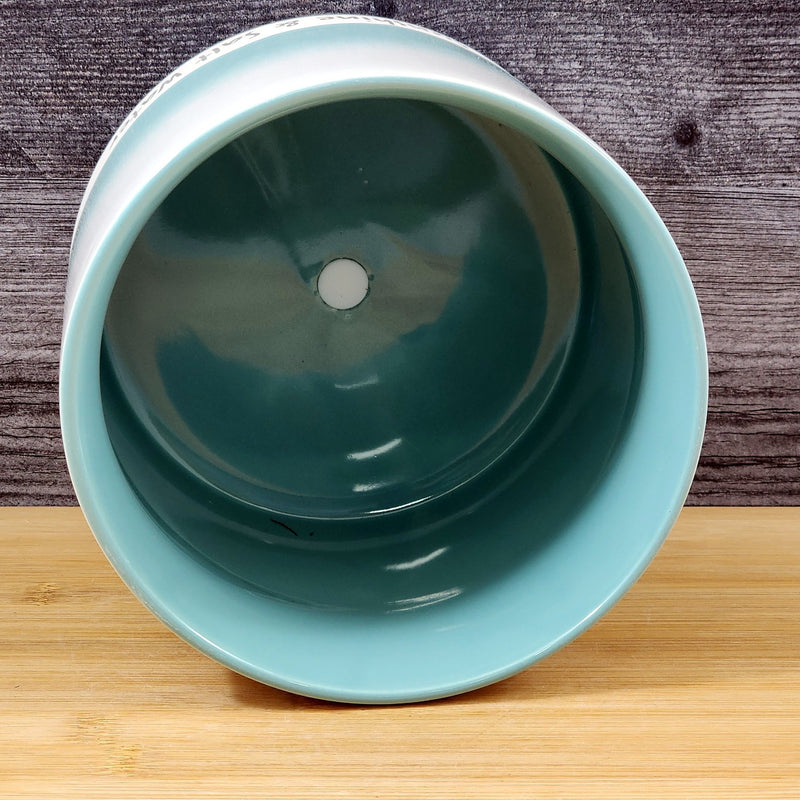 Load image into Gallery viewer, Ocean Beach Planter Ceramic Utensil Organizer Herb Succulent Pot Blue Sky 6.5in

