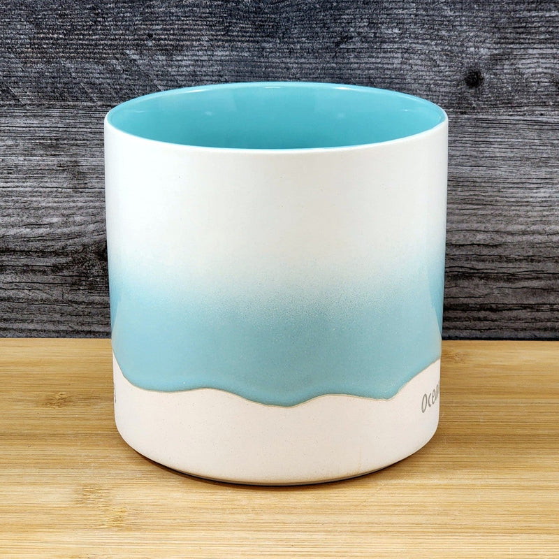 Load image into Gallery viewer, Planter Ocean Beach Ceramic Utensil Organizer Herb Succulent Blue Sky 5in
