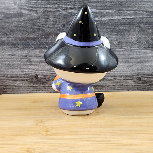Hello Kitty in Halloween Costumes Witch Pumpkin Figurine Décor Ceramic Blue Sky