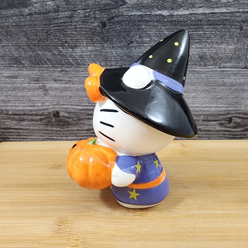 Load image into Gallery viewer, Hello Kitty in Halloween Costumes Witch Pumpkin Figurine Décor Ceramic Blue Sky
