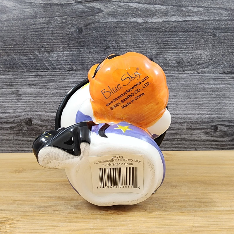 Load image into Gallery viewer, Hello Kitty in Halloween Costumes Witch Pumpkin Figurine Décor Ceramic Blue Sky
