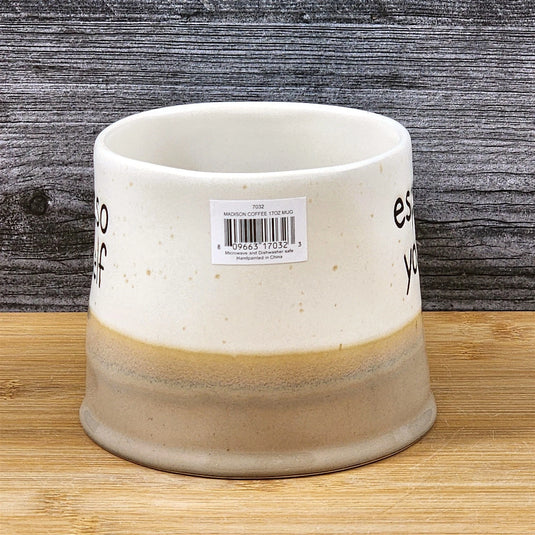 Ceramic Mug Expresso Yourself Coffee Lover Cup Ceramic Brown by Blue Sky 17oz