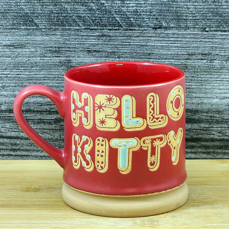 Load image into Gallery viewer, Hello Kitty Christmas Coffee Mug by Blue Sky Ceramic Embossed Holiday Tea Cup
