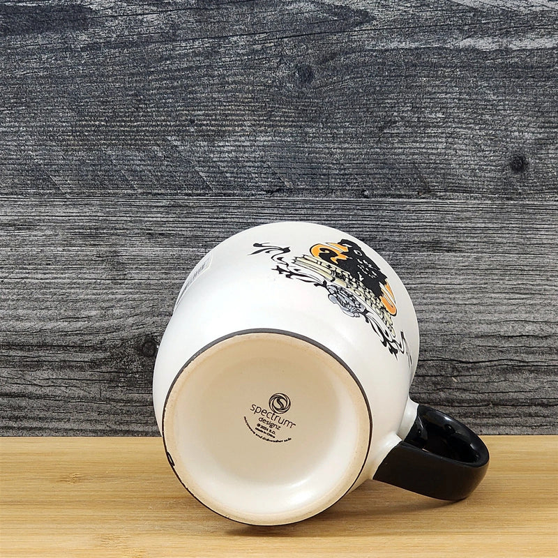 Load image into Gallery viewer, Halloween Mug Ceramic Black Cat Coffee Tea Cup Blue Sky 17oz
