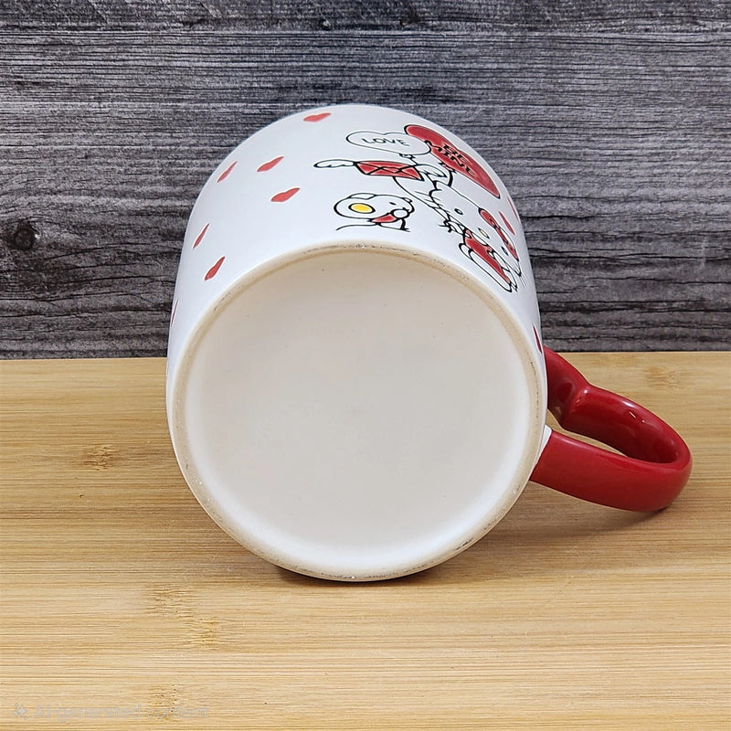 Load image into Gallery viewer, Hello Kitty and Friends Love Coffee Mug Embossed Blue Sky Ceramic Red Heart Cup
