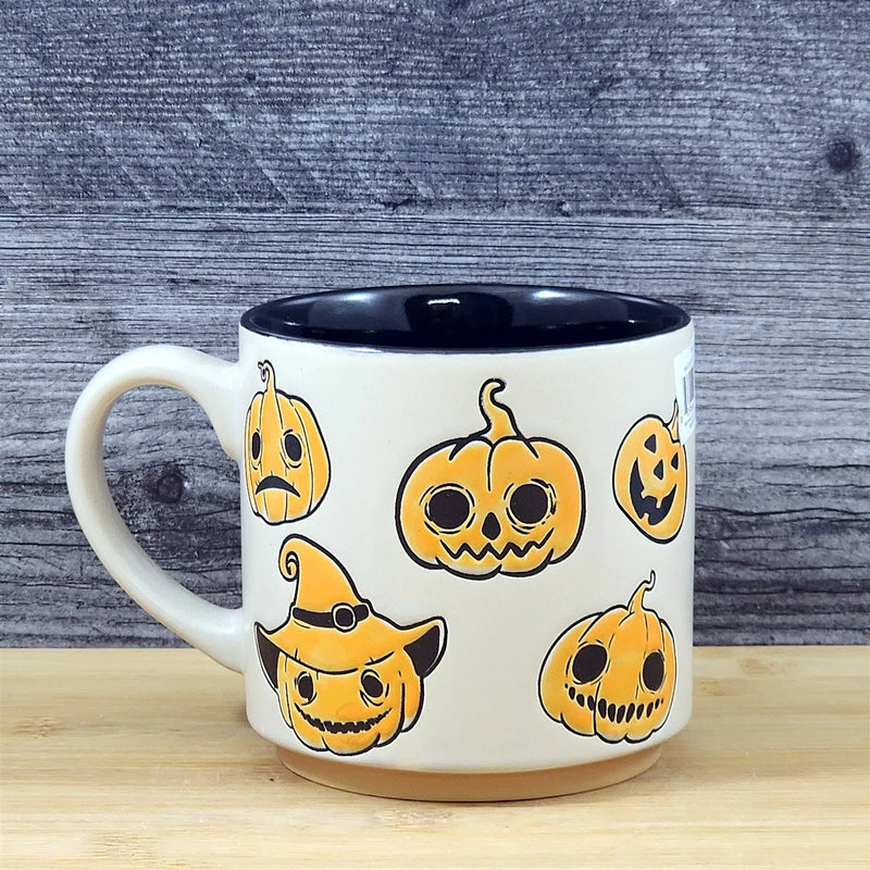 Load image into Gallery viewer, Halloween Jack-o-Lanterns Pumpkin Mug Ceramic Coffee Tea Cup by Blue Sky 18oz
