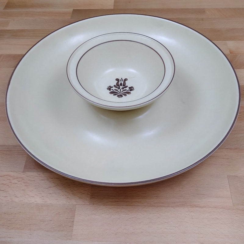 Load image into Gallery viewer, Pfaltzgraff Village Chip Bowl Plate for Chip-n-Dip 11 inch
