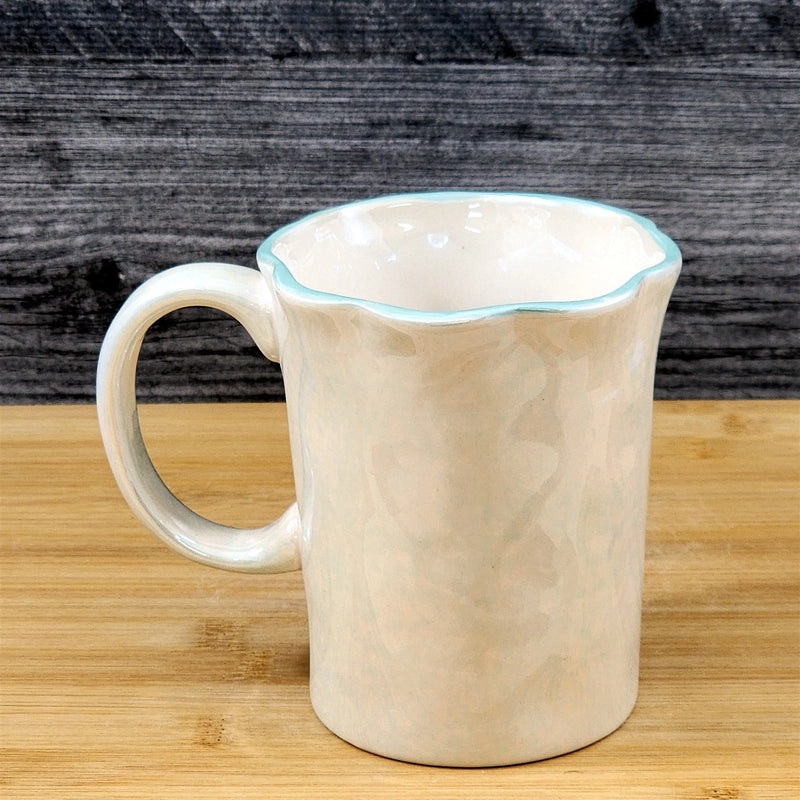 Load image into Gallery viewer, Whimsical Star Fish Coffee Mug Sandy Beach Coral Cup Blue Sky Ceramic 16oz
