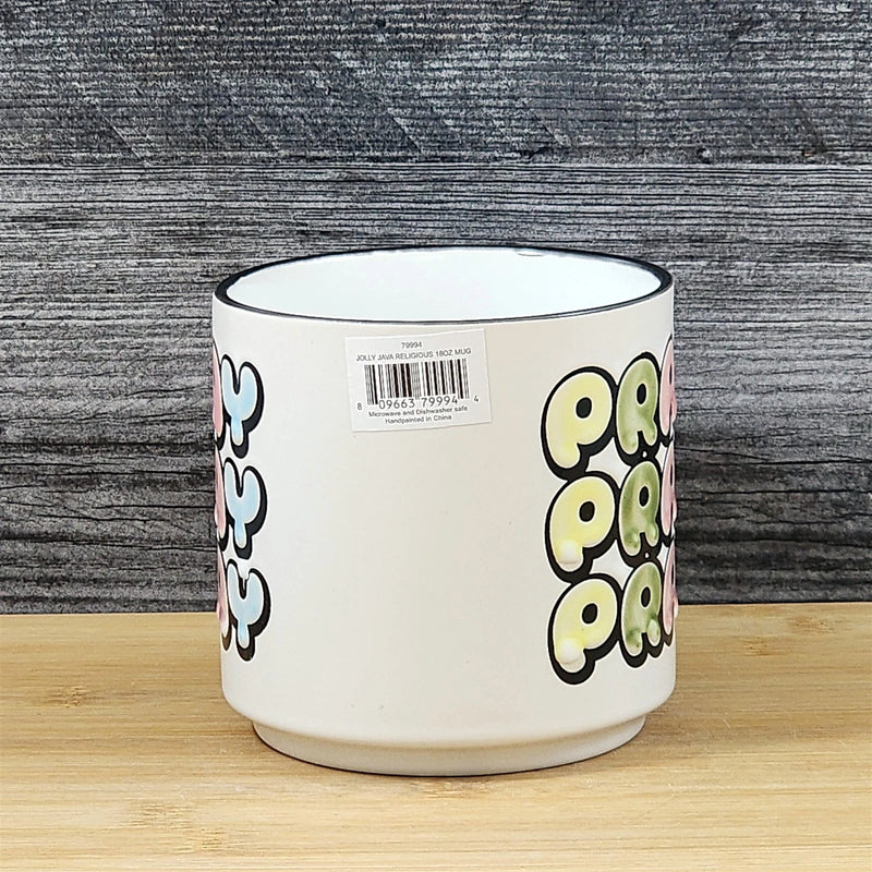 Load image into Gallery viewer, Religious Coffee Mug Pray Inspirational Saying Tea Cup Ceramic Blue Sky 18oz
