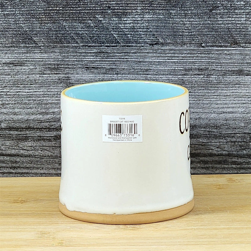 Load image into Gallery viewer, Cats and Coffee Mug Tea Cup Ceramic Embossed by Blue Sky 16oz
