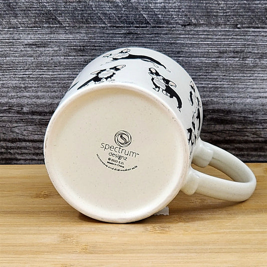 Coffee Mug Boston Terrier Boxwood Bull Dog Breed Ceramic Tea Cup Blue Sky 21oz